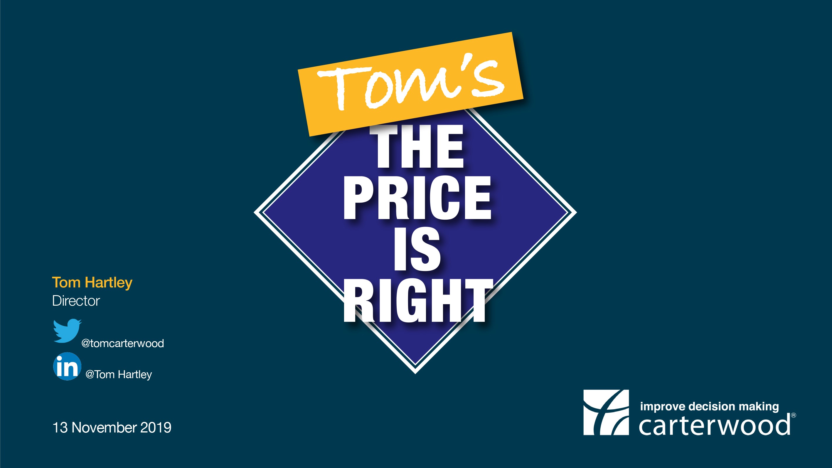 Carterwood’s latest fee research – Find out more at ‘Tom’s The Price is Right’ workshop at Care England’s Workforce Matters Conference