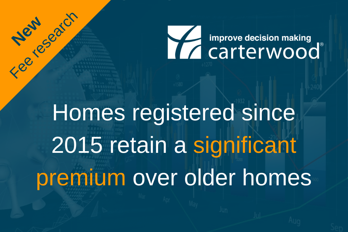 Homes registered since 2015 retain a significant premium over older homes